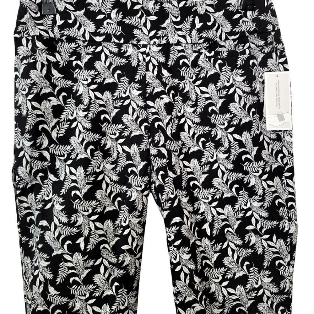 Christopher & Bank The Perfect Pant Black Pineapple Petite Cropped Pants - Picture 4 of 9
